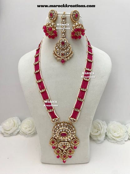 Neela Premium Quality Kundan Statement Rani haar set