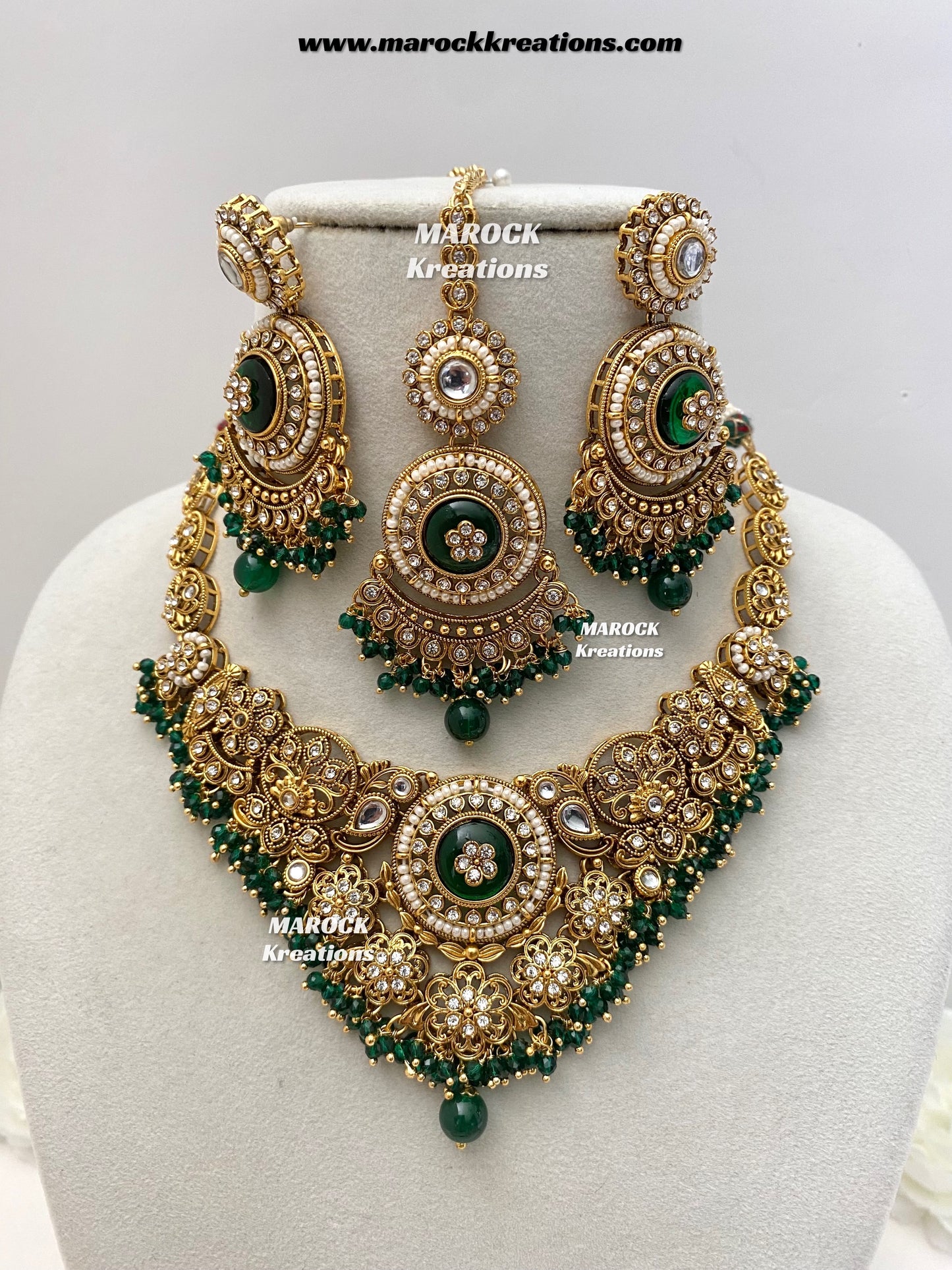 Kavitha Premium Quality Kundan Statement Necklace set