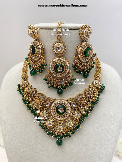 Kavitha Premium Quality Kundan Statement Necklace set