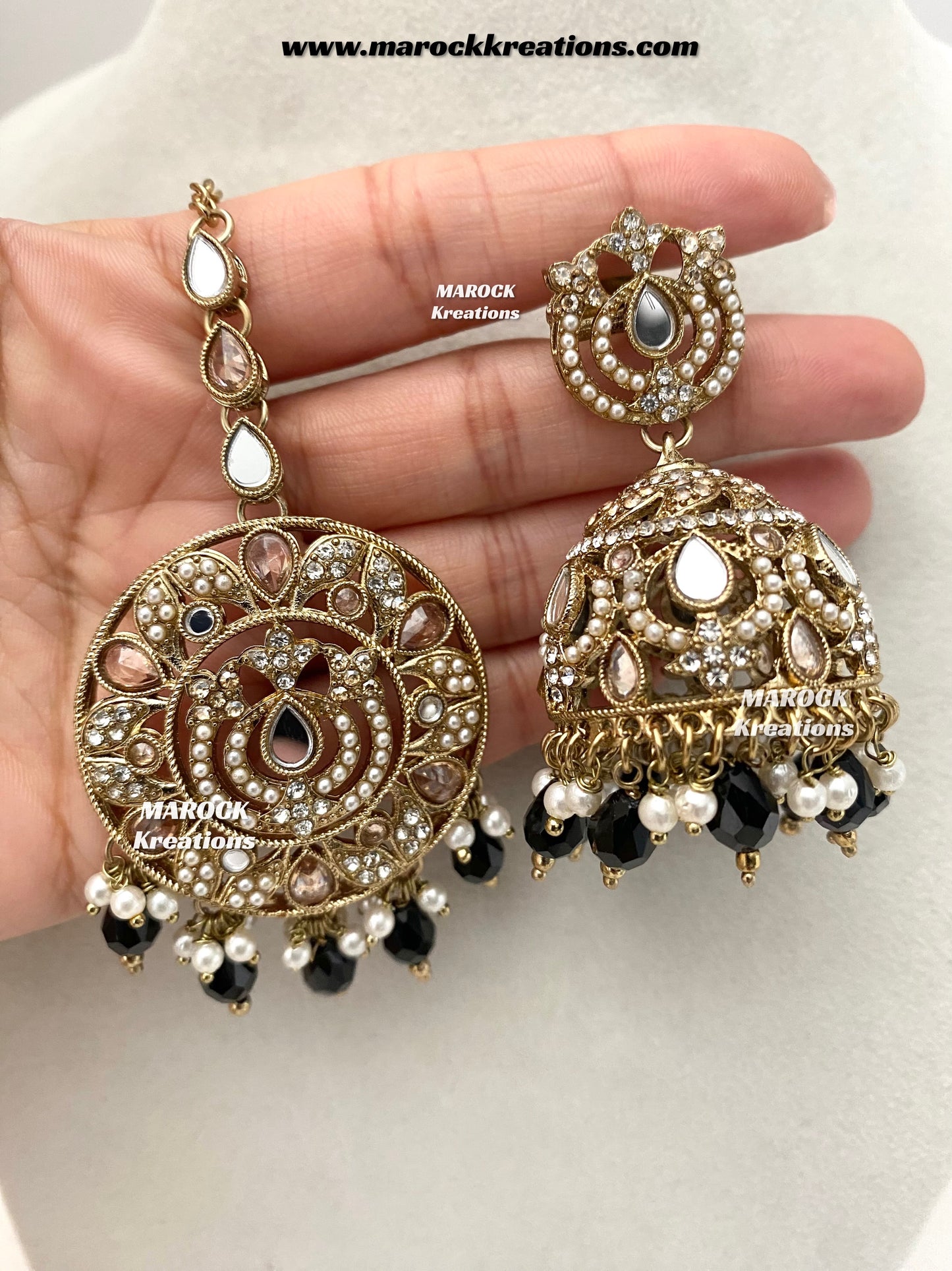 Premium Quality Mirror necklace set