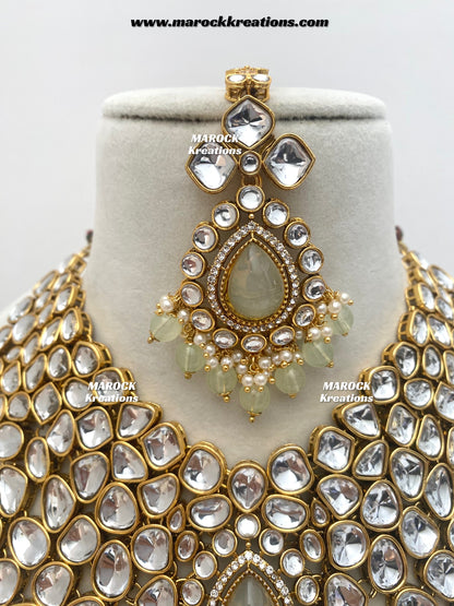 Ruhi Premium Quality Statement Kundan Necklace/Bridal set