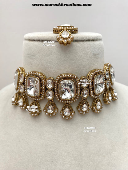 Charlie Premium Quality Kundan Statement Choker set