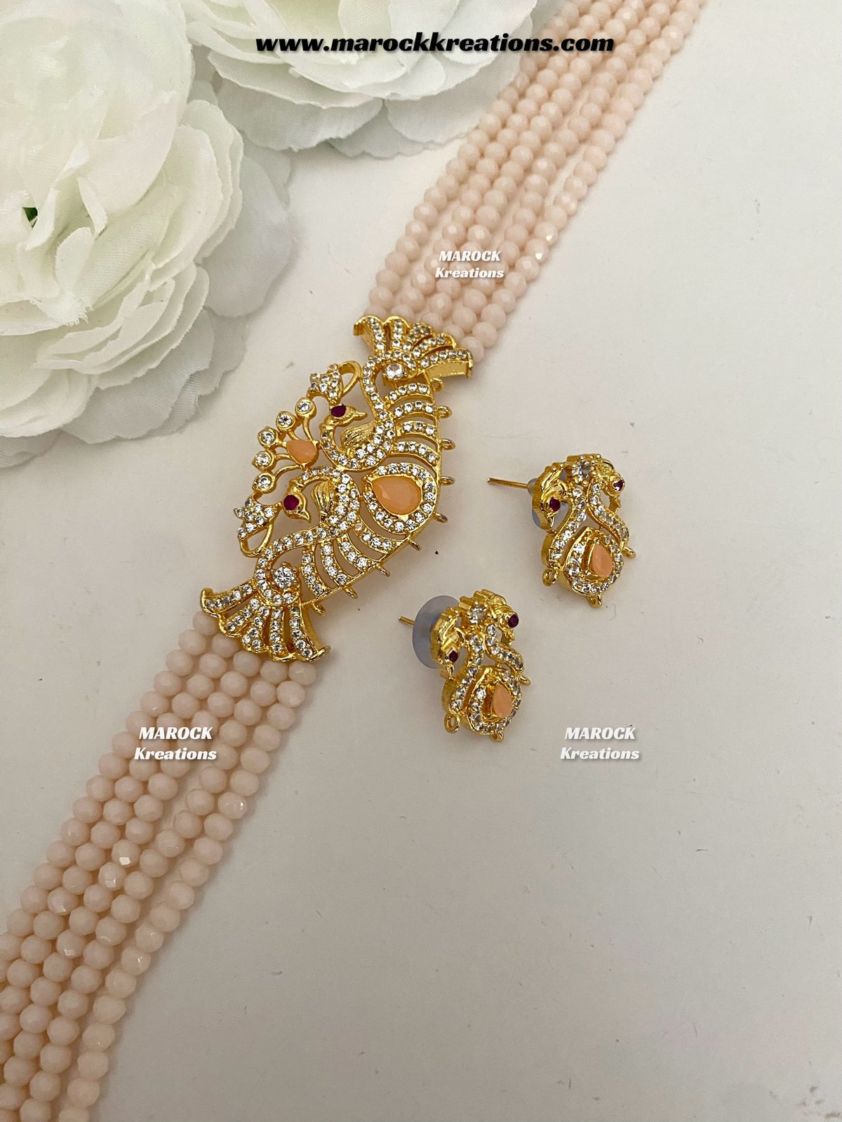 Remya Bollywood style American Diamond choker set
