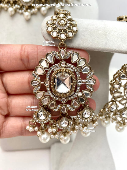 Samantha Premium Quality uncut kundan Statement Bridal set
