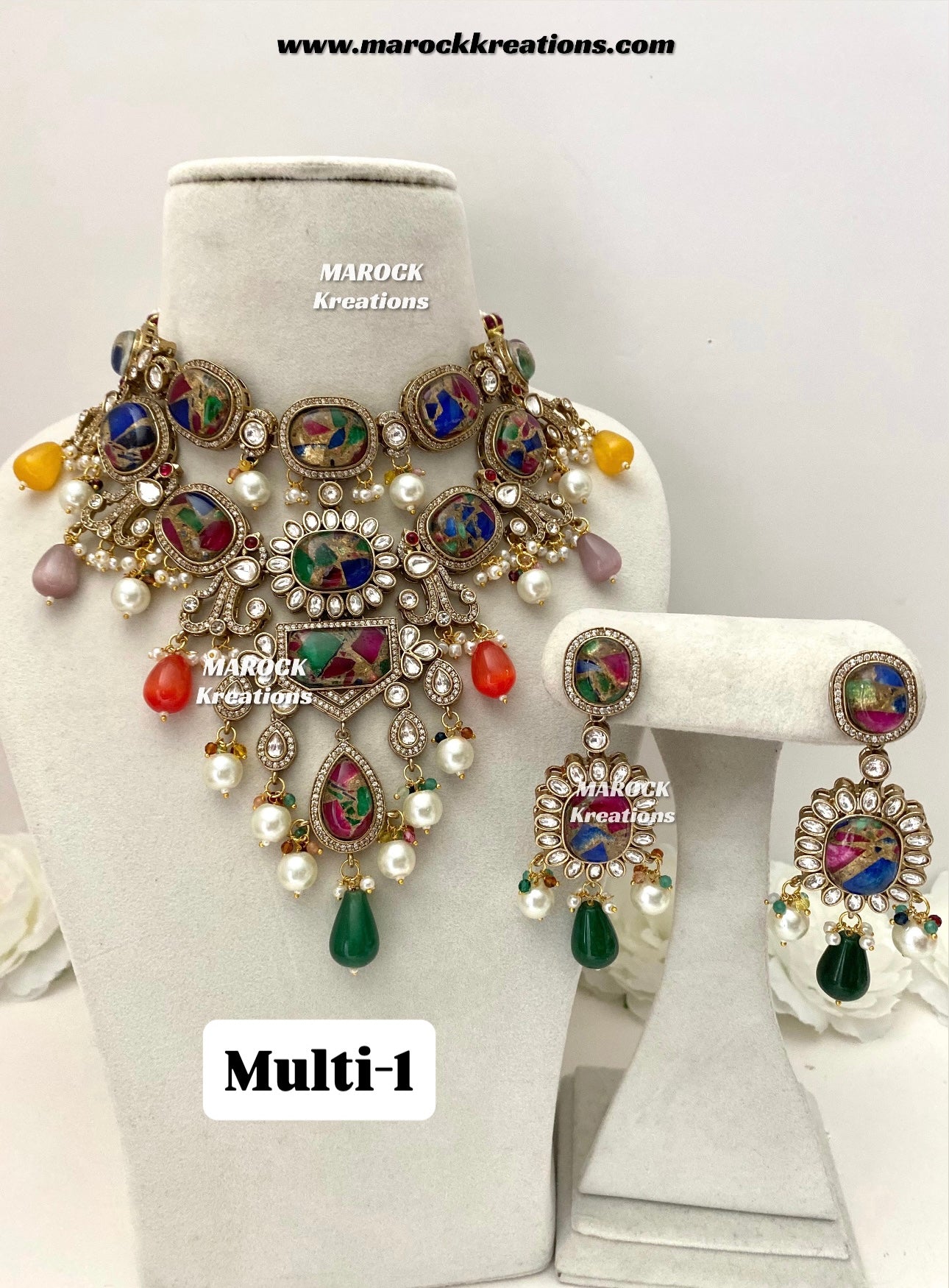 Jane Sabyasachi inspired Premium Quality  Kundan statement necklace set
