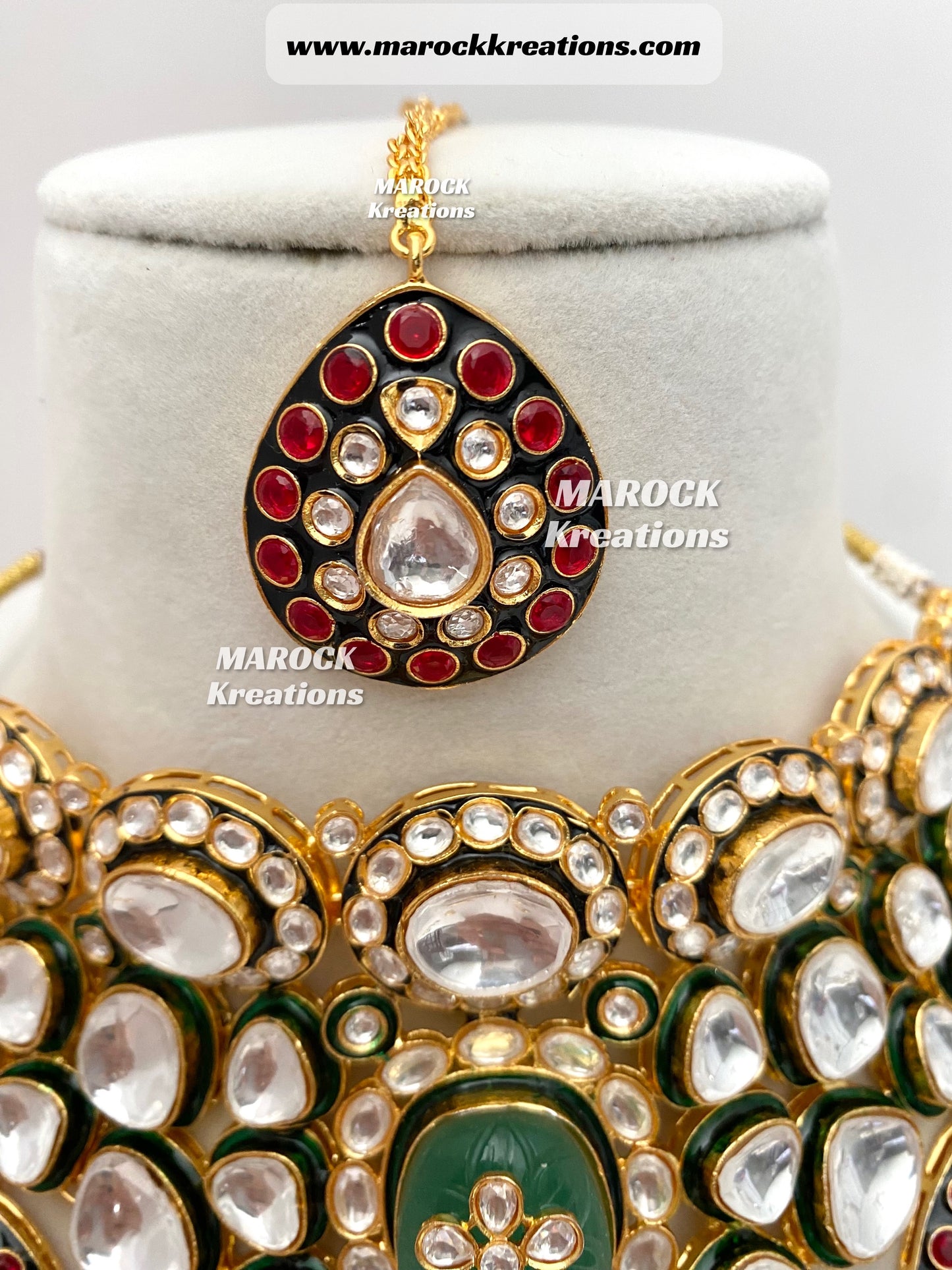 Hnaya Sabyasachi Inspired Premium Quality gold plated Kundan exclusive Necklace set