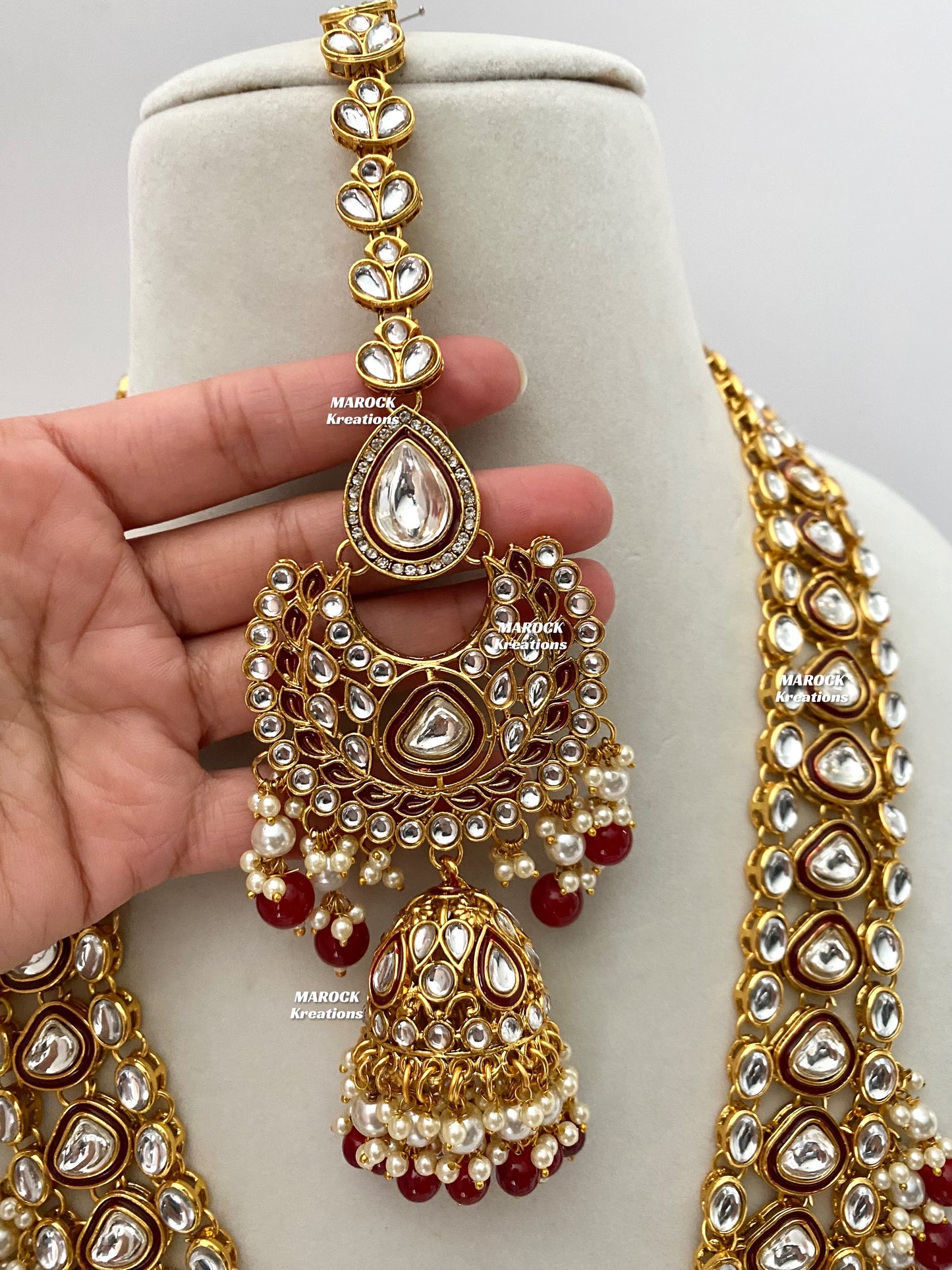 Premium Quality Kundan Meenakari Bridal set/Indian bridal jewelry