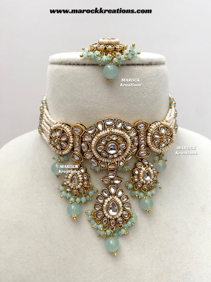 Shaneel Premium quality Kundan Choker set