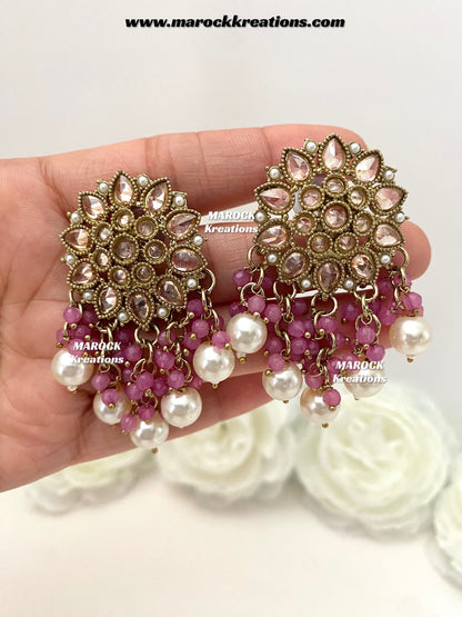 Rameesa Antique Polki Studs/Earrings