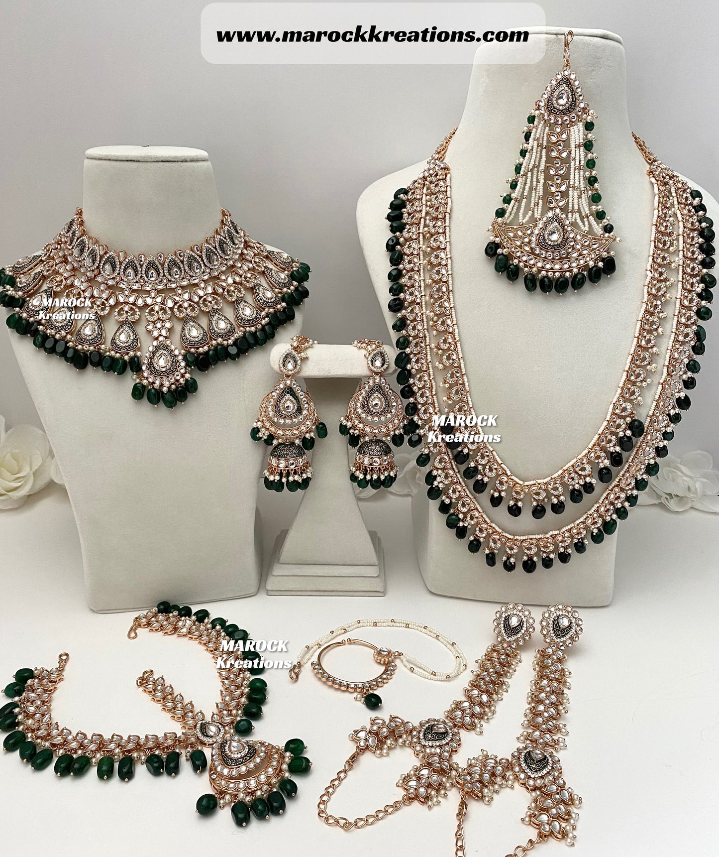 Premium Quality Kundan Meenakari Bridal set/Indian bridal jewelry