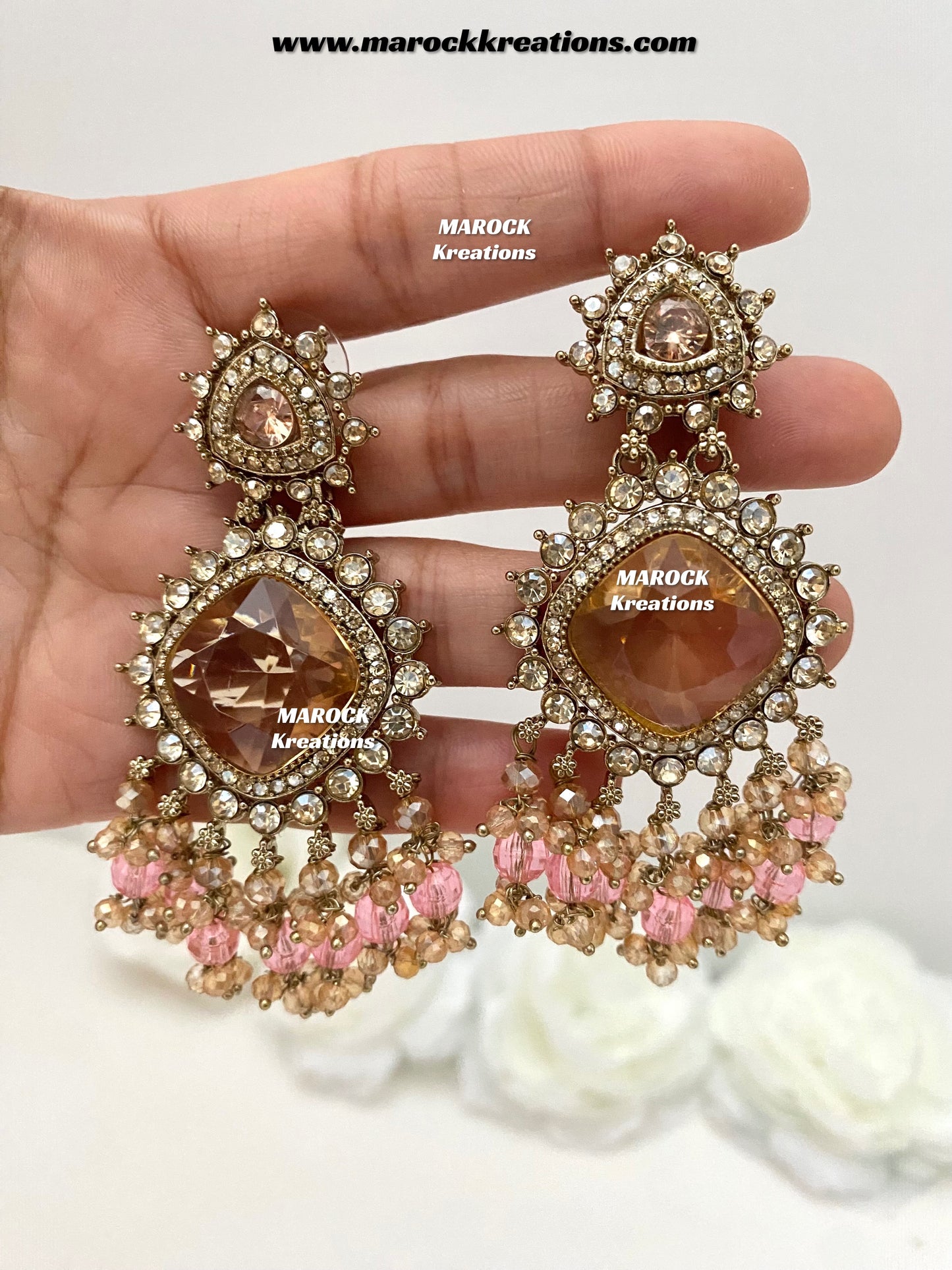 Shala Polki Statement Earrings