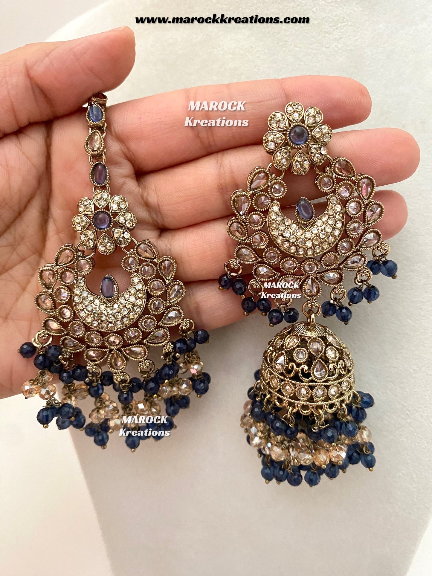 Meesha Premium Quality Pakistani Choker and Necklace combo set