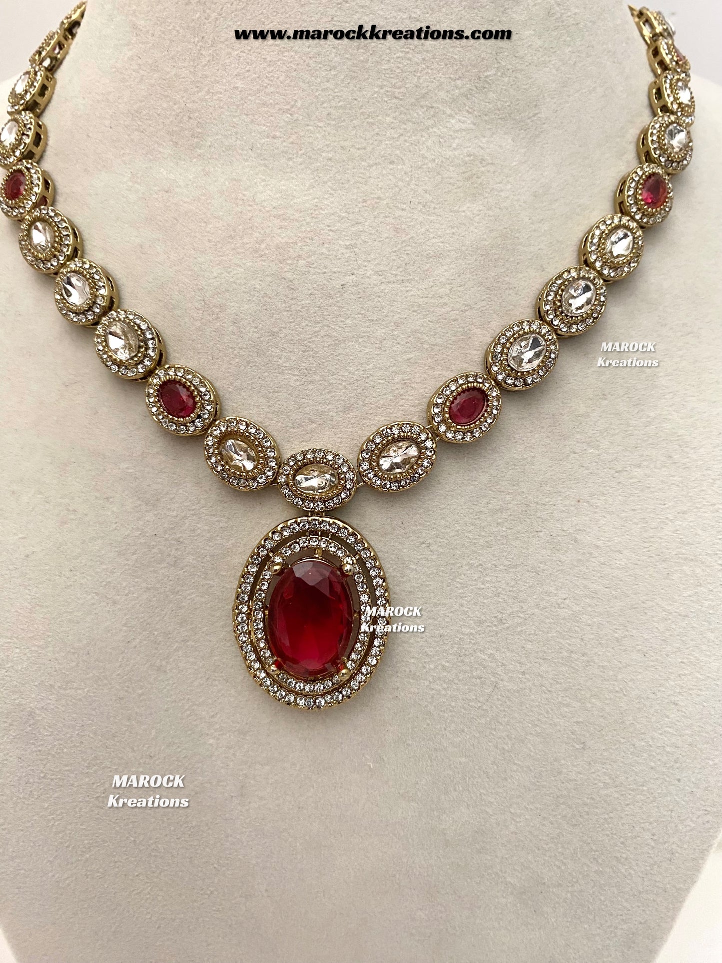 Raveen Premium Quality Kundan Necklace set