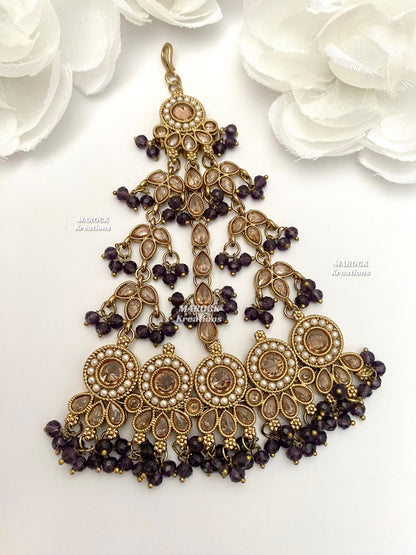 Antique Gold Polki Jhoomer/Passa