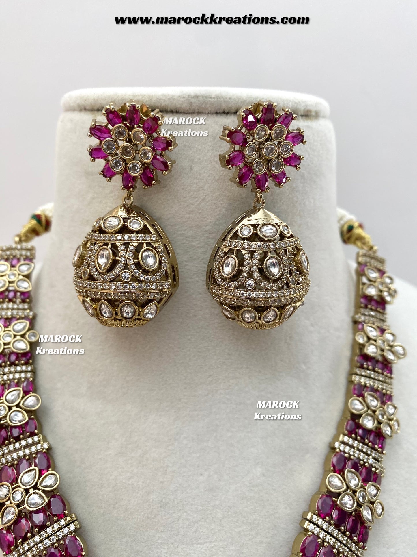 Nargis Moissanite Kundan exclusive Necklace set