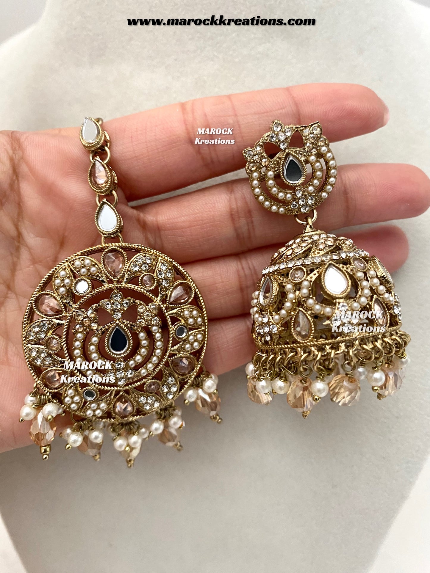 Premium Quality Mirror necklace set