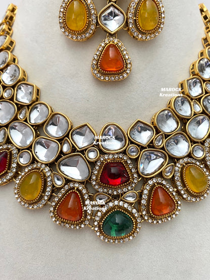 Patriza Sabyasachi inspired Premium Quality Kundan Statement Necklace set