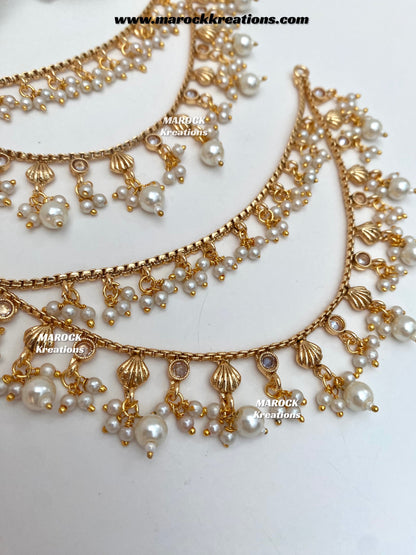 Leena Gold Plated Saharey/Ear chains