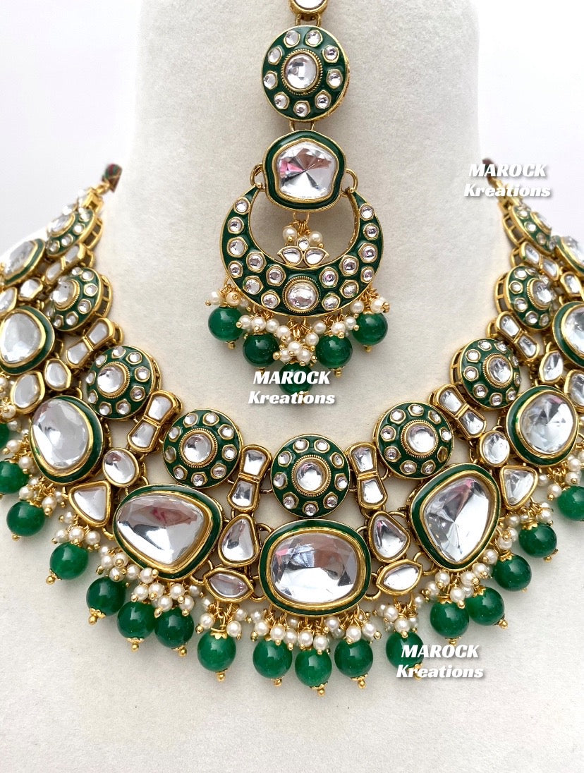 Salima Premium Quality Kundan Statement Necklace set