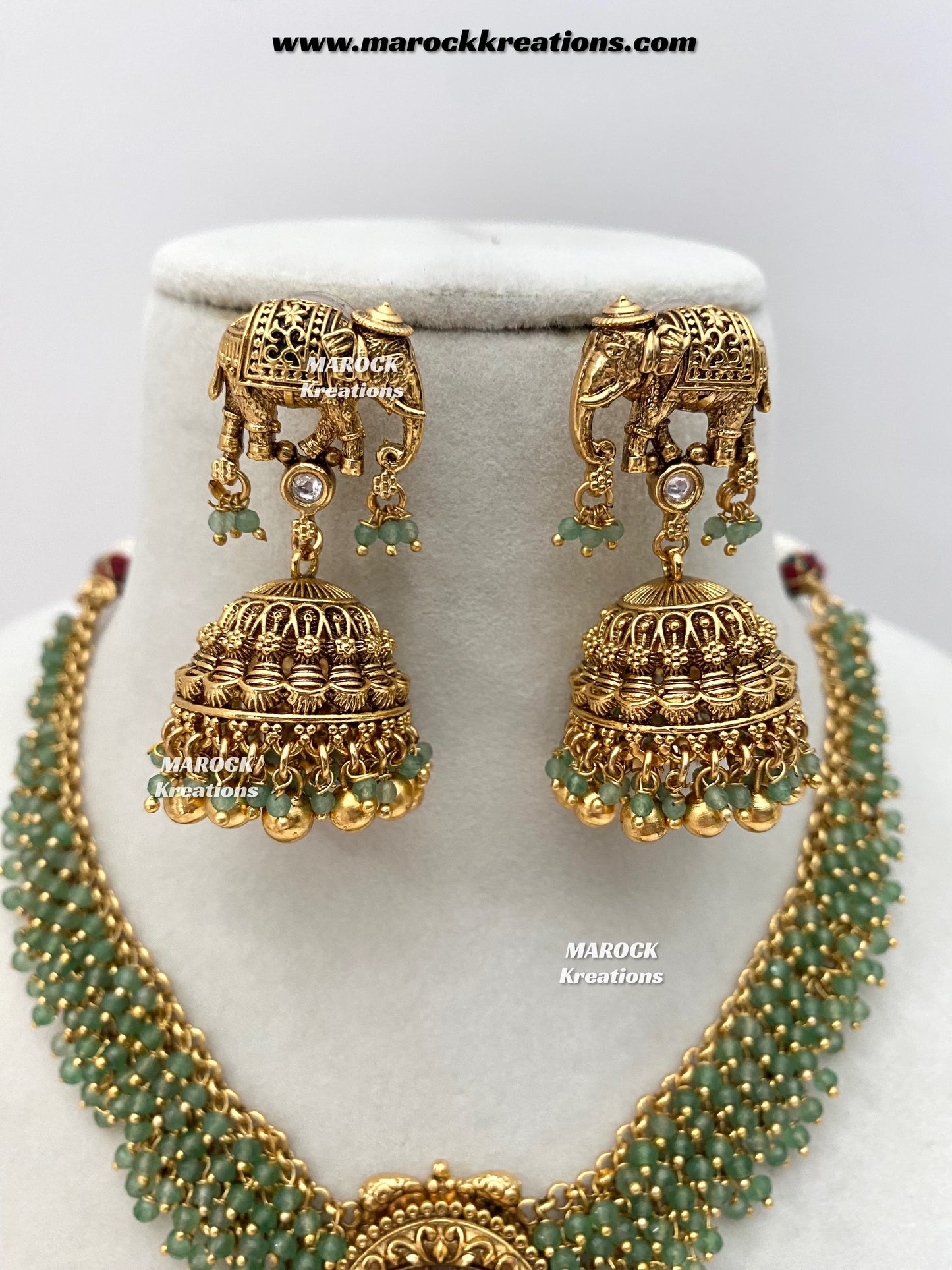 Sahana Premium Quality Gold Plated Rajwadi necklace set