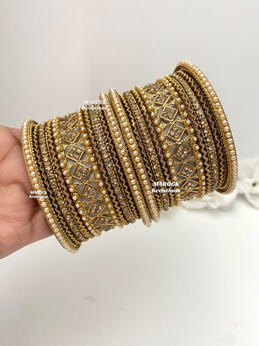 Premium Quality Metal Bangles/Kade set (for both hands)