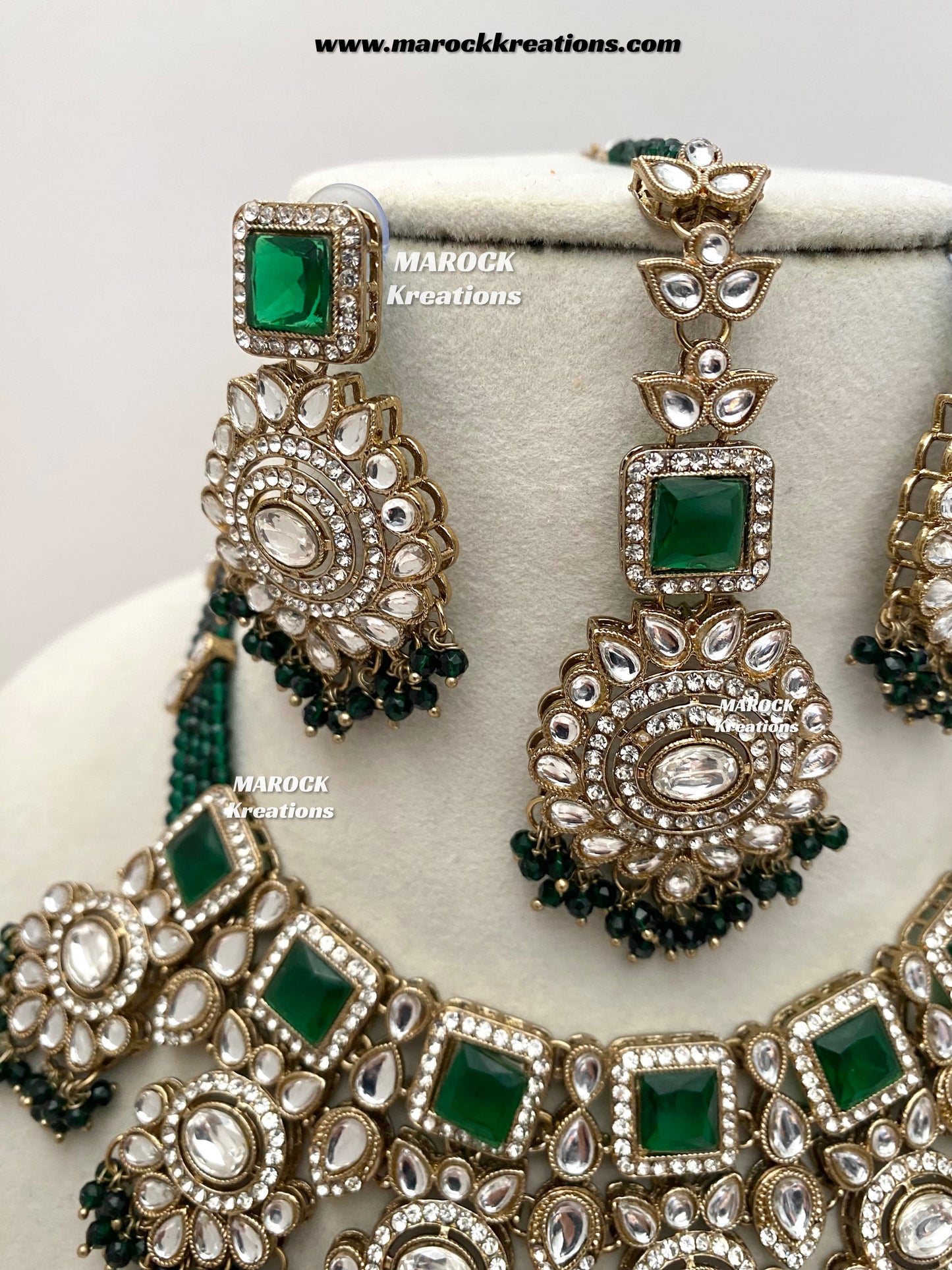 Christi Premium Quality Kundan Statement necklace set