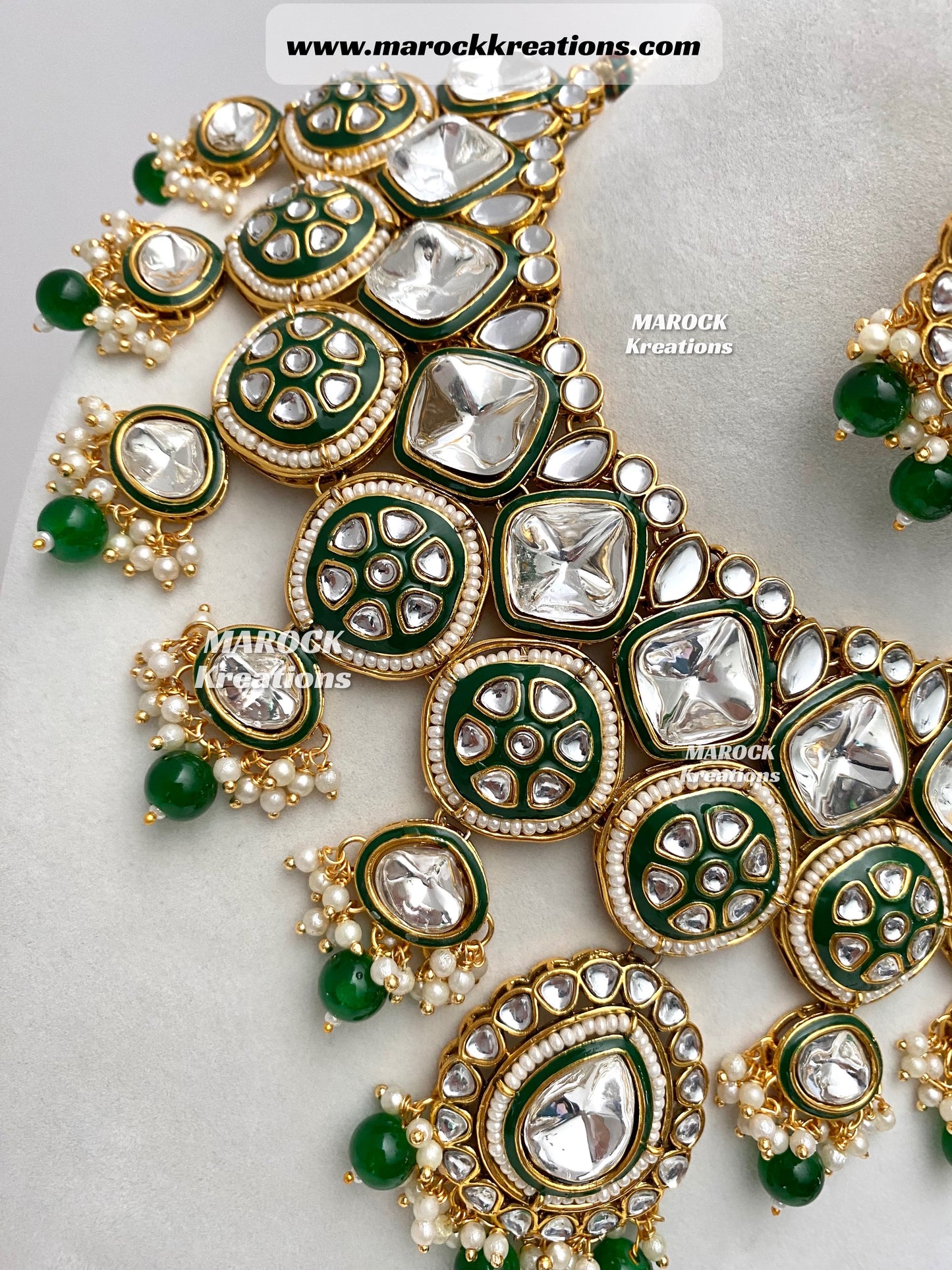 Hazel Kundan Meenakari Statement Necklace set/Bridal set