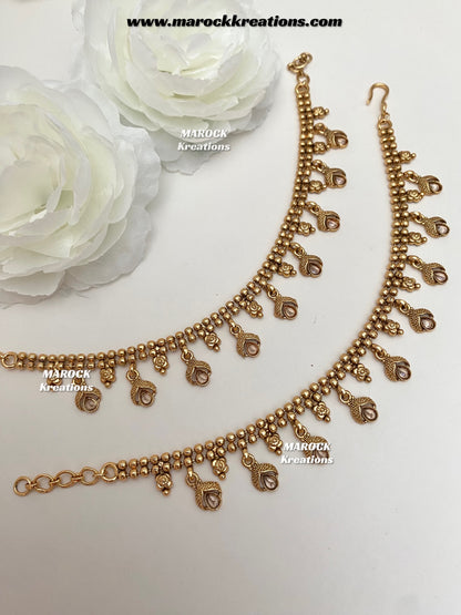 Shaina Gold Plated Saharey/Ear chains