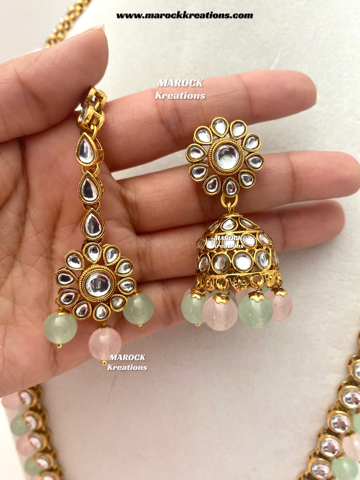 Premium Quality Kundan Rani haar set