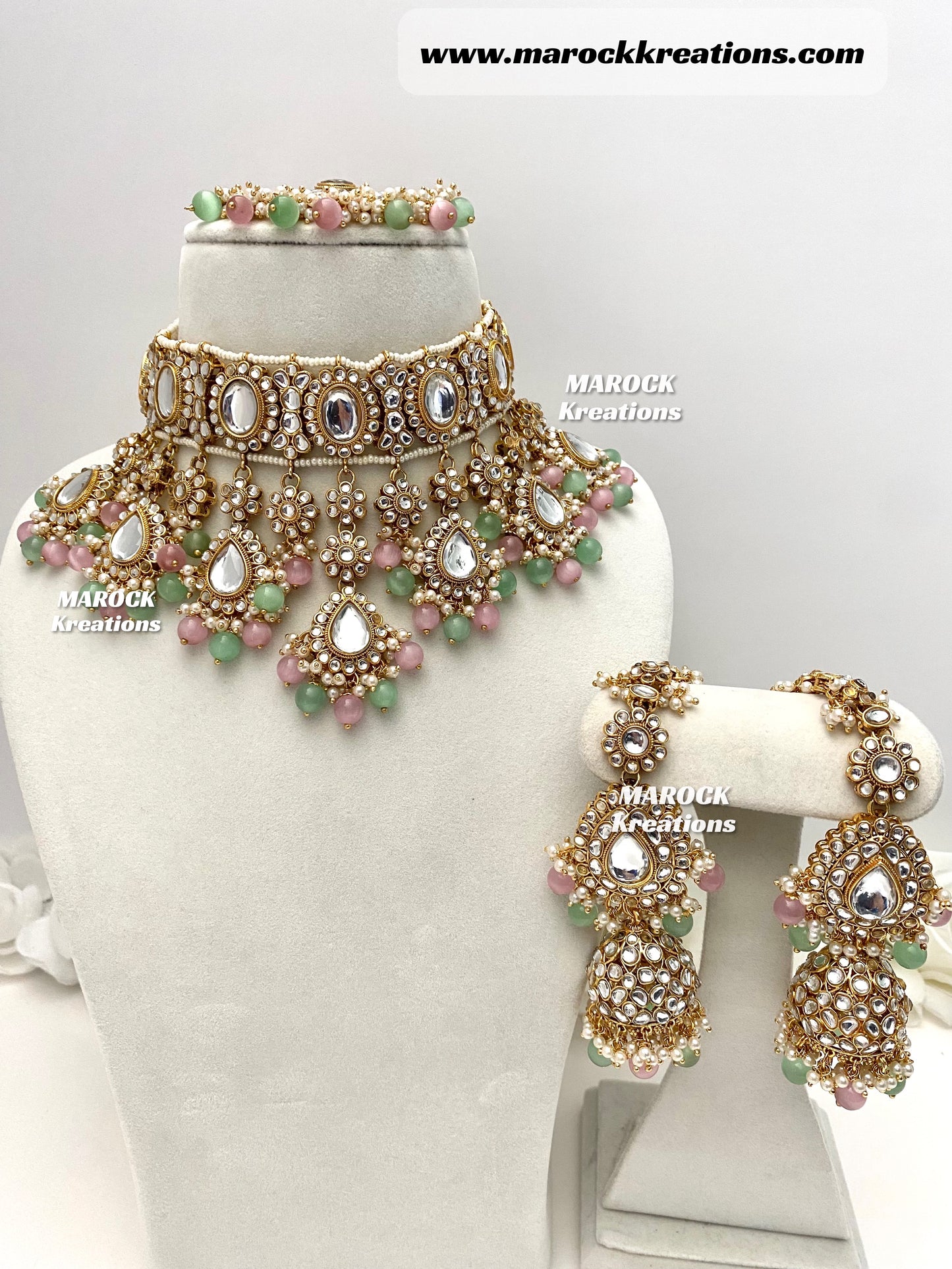 Reet Premium Quality Kundan Statement Necklace set/Bridal set