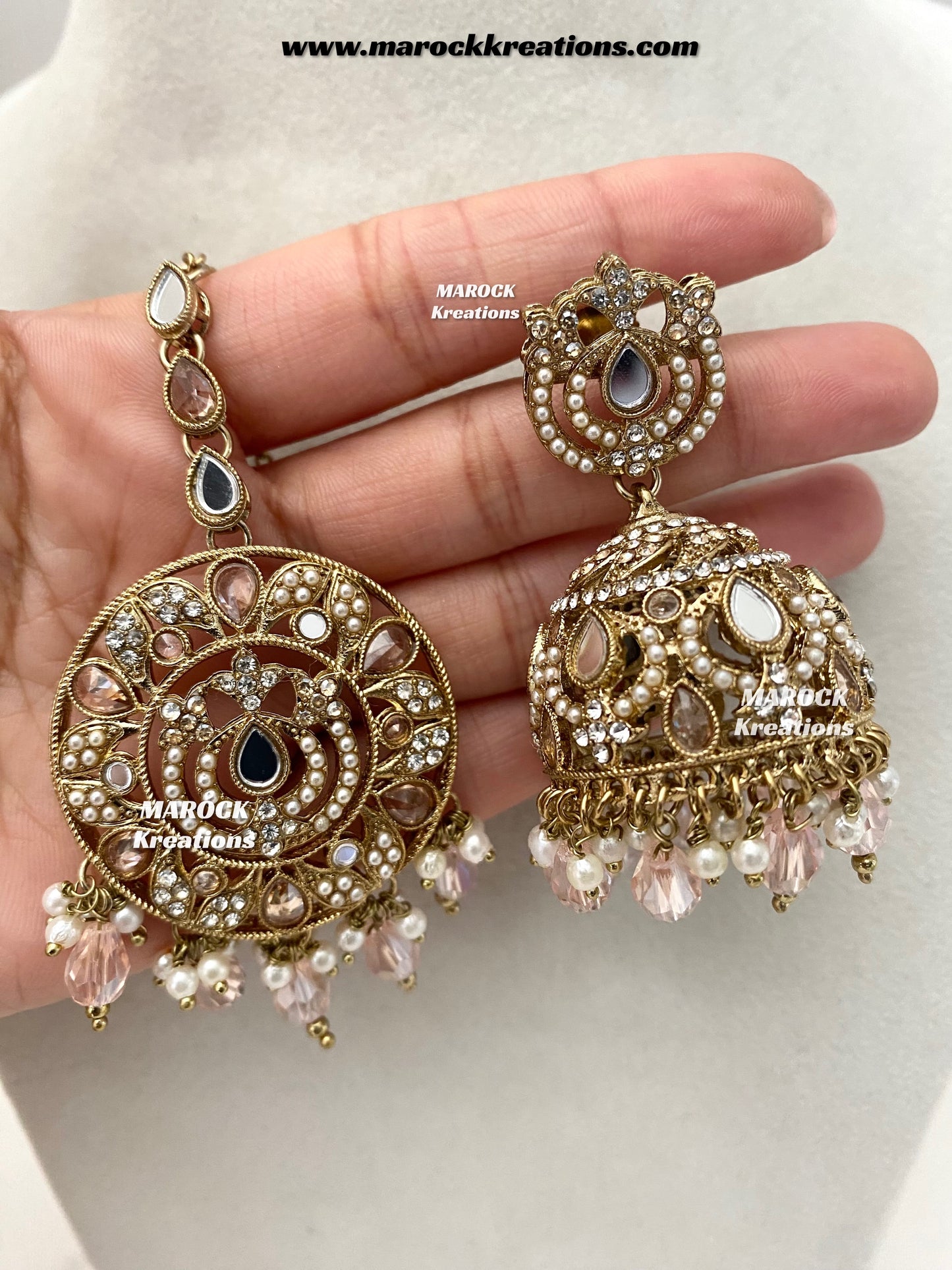 Premium Quality Mirror necklace set
