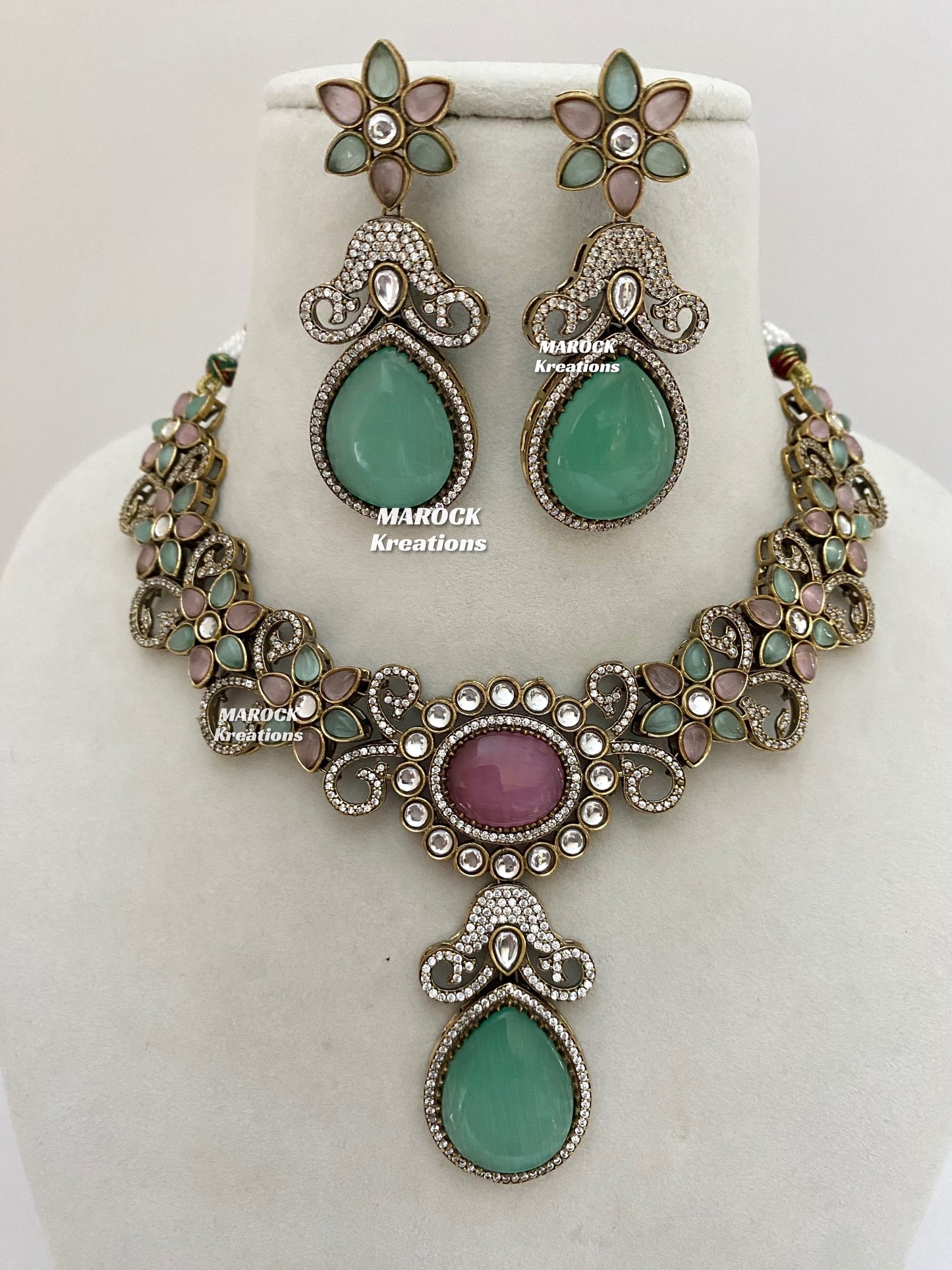 Freya Sabyasachi inspired Premium Quality Moissanite Kundan Necklace set