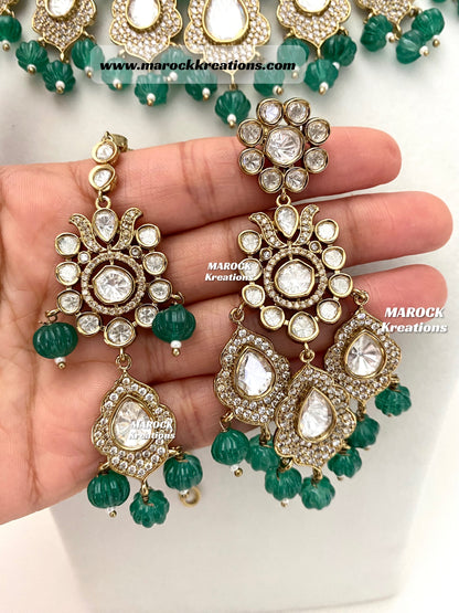 Daisy Premium Quality Moissanite Kundan exclusive Necklace set