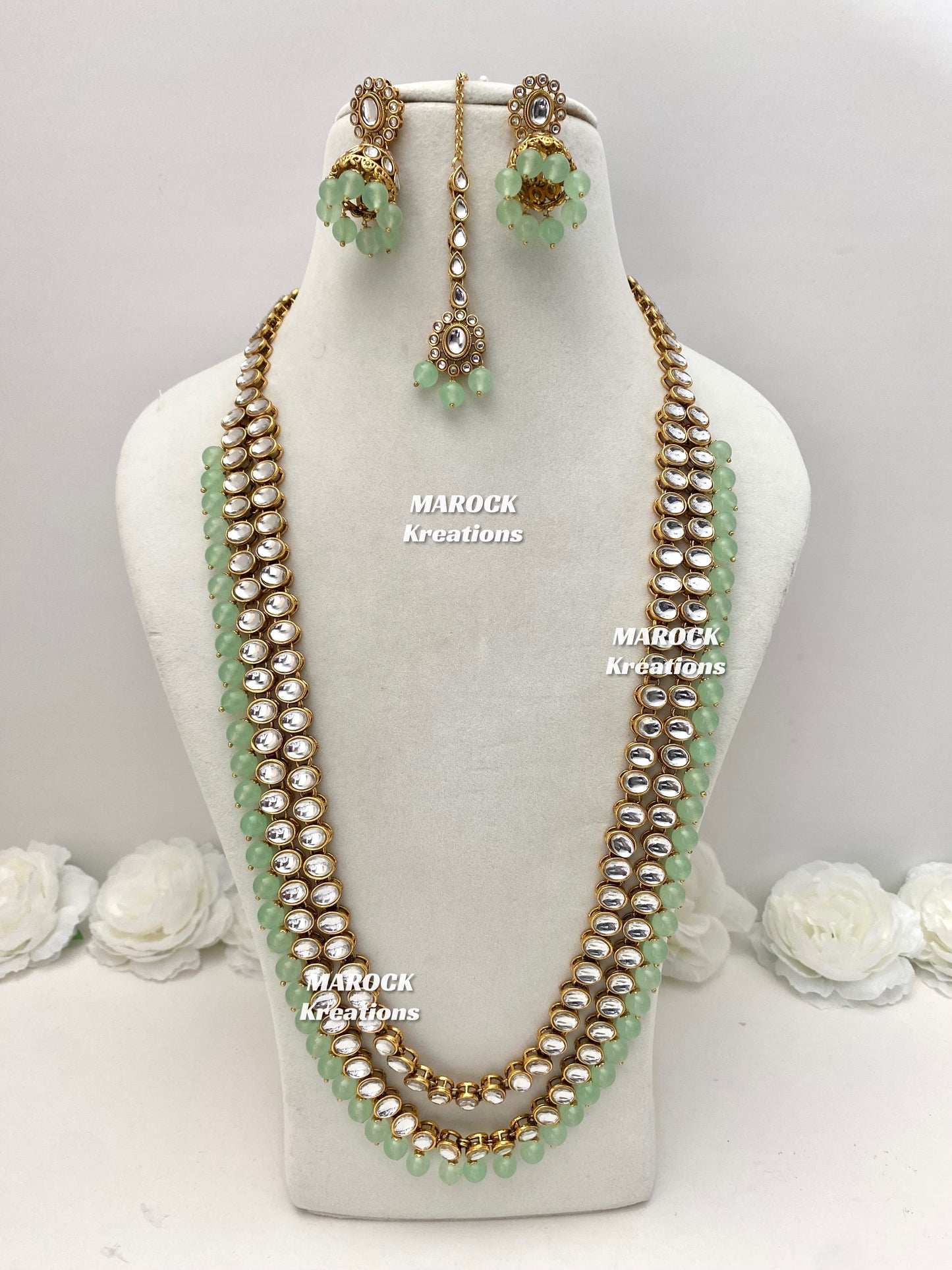 Saroj Premium Quality Kundan Rani haar set