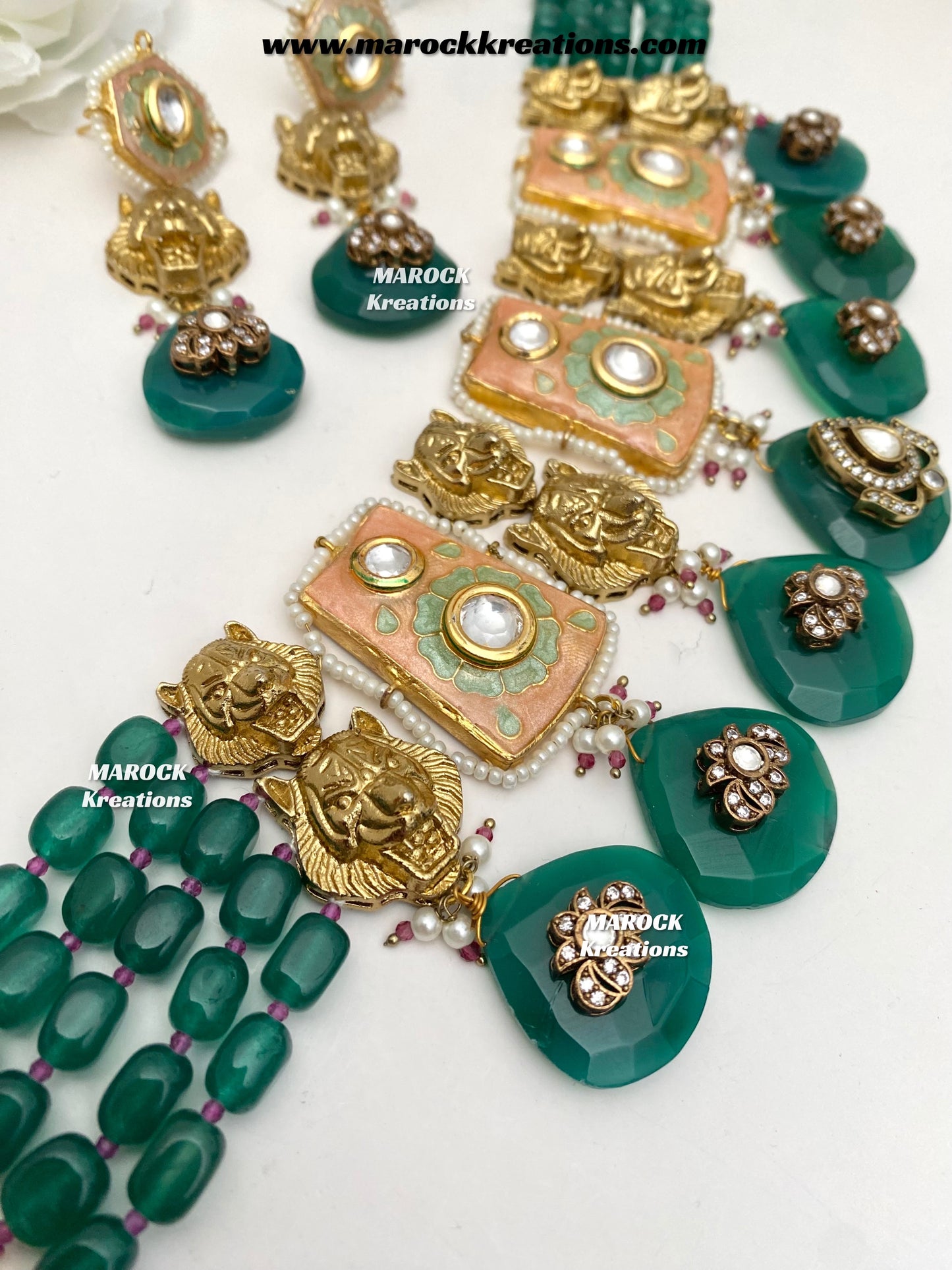 Razia Sabyasachi inspired Premium Quality Kundan Meenakari Statement Necklace set