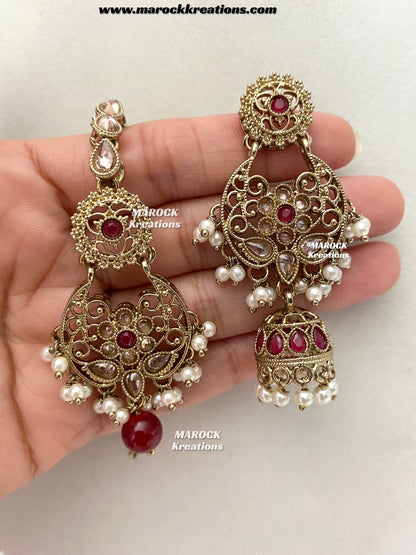 Naila Antique Gold Polki Choker set