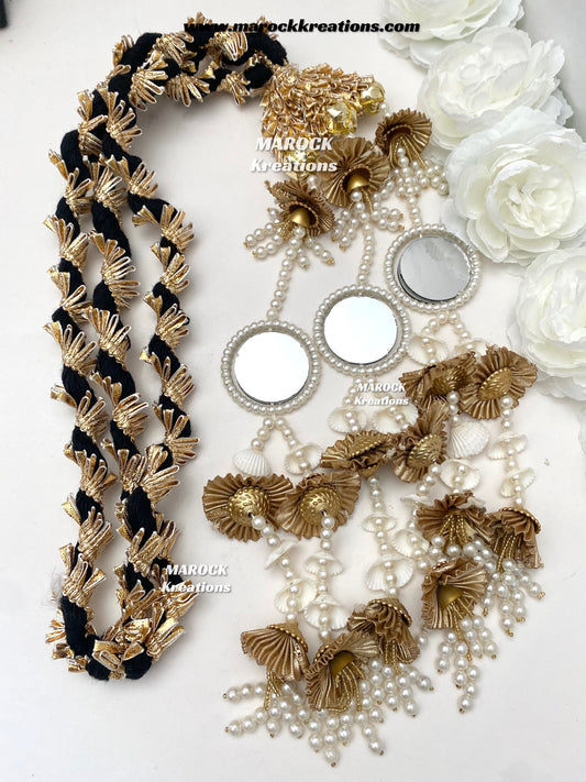 Traditional gotta patti Parandi with lace /Hair dori/Jago braid accessories