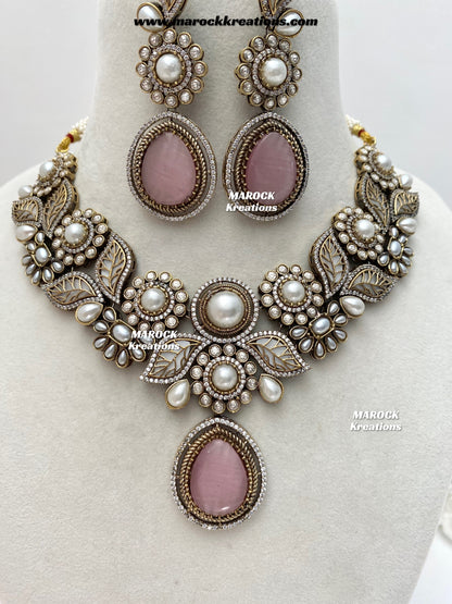 Angela Sabyasachi inspired Premium Quality Moissanite Kundan Necklace set