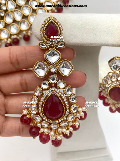 Ruhi Premium Quality Statement Kundan Necklace/Bridal set