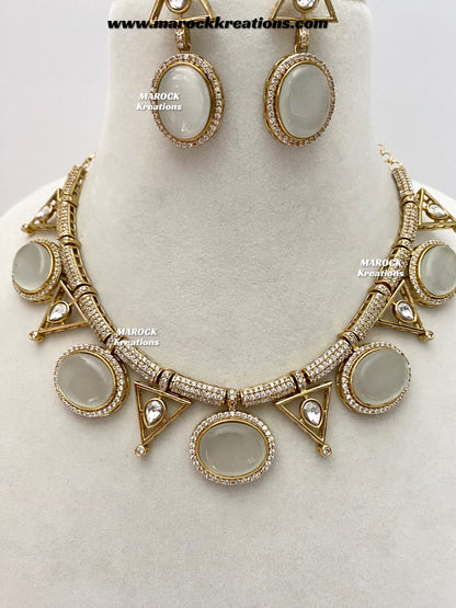 Madhu Premium Quality Tyani inspired Kundan Necklace set