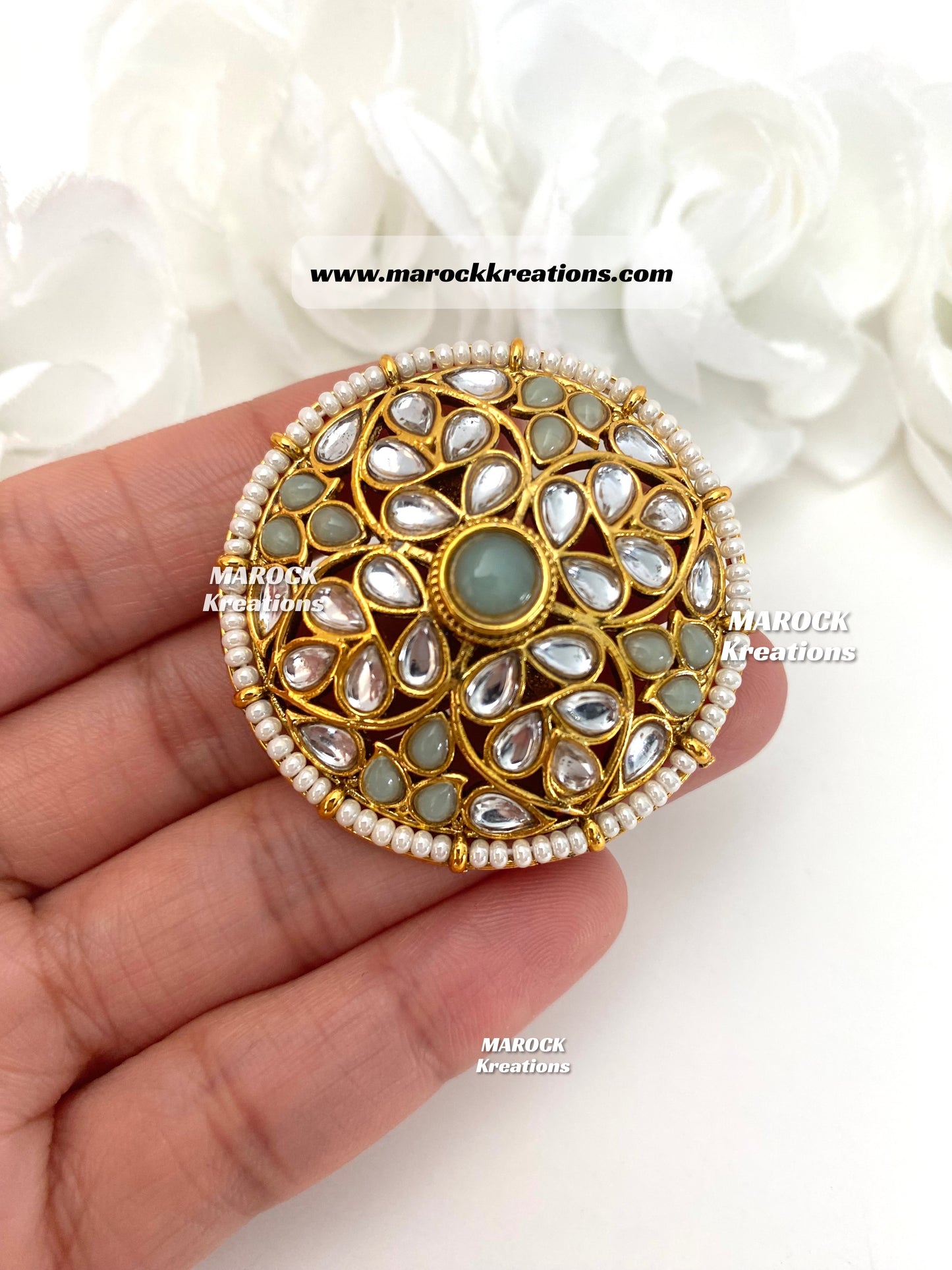 Kundan Statement adjustable Finger Rings