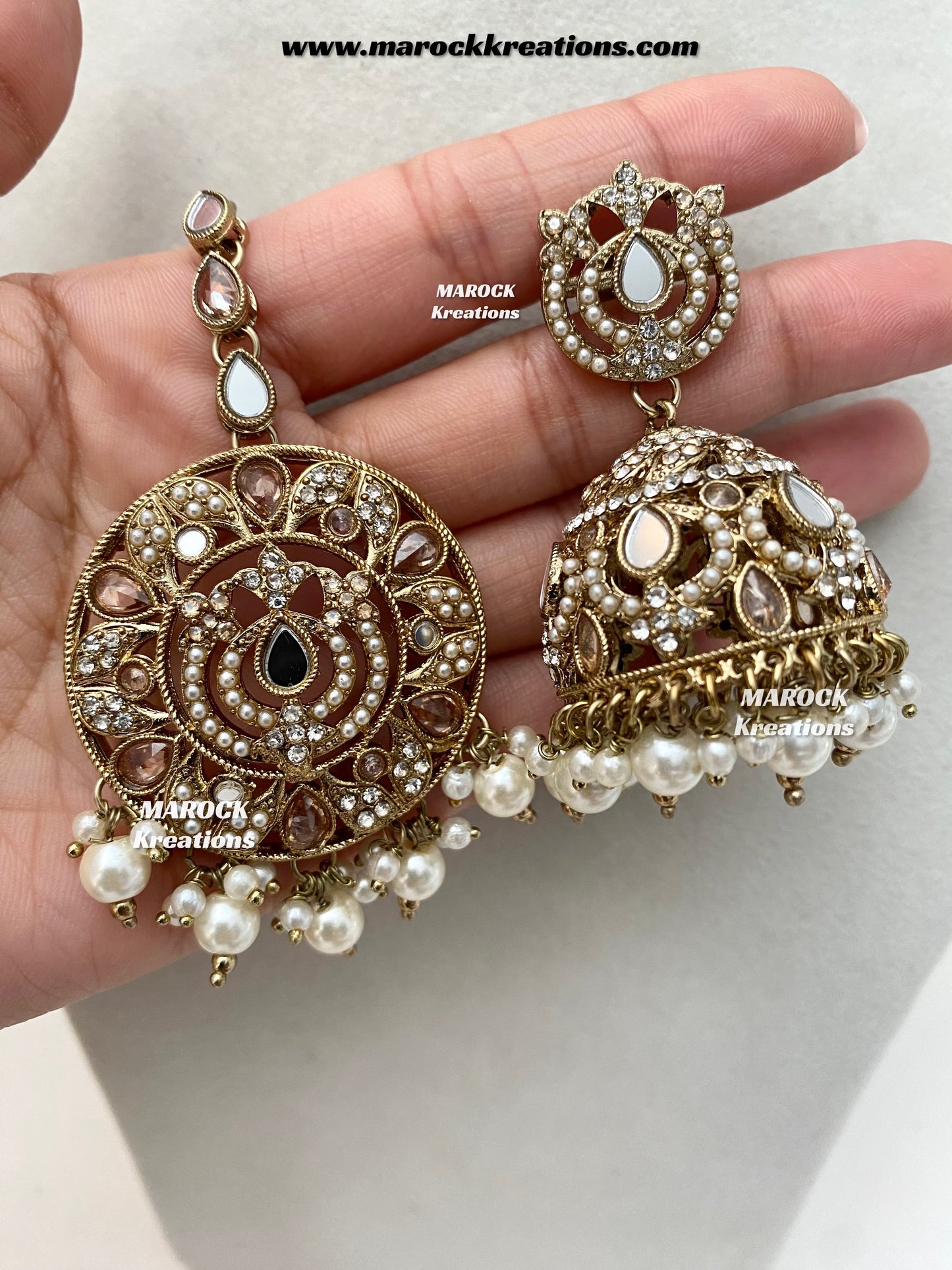 Premium Quality Mirror necklace set