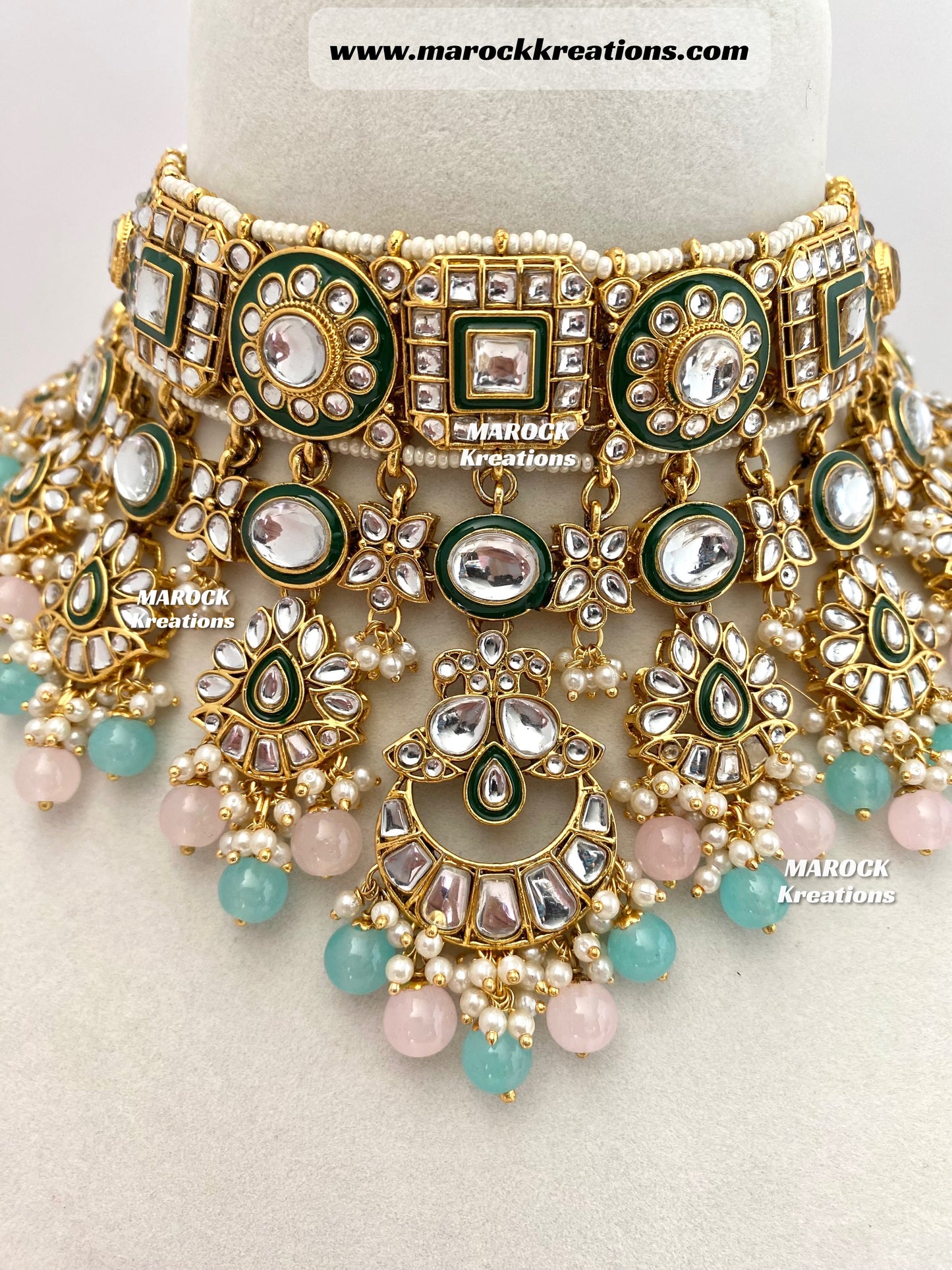 Mehak Premium Quality Kundan Statement Necklace set