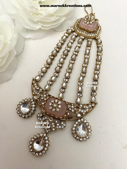 Luxy Premium Quality Kundan multi layered Statement Bridal set