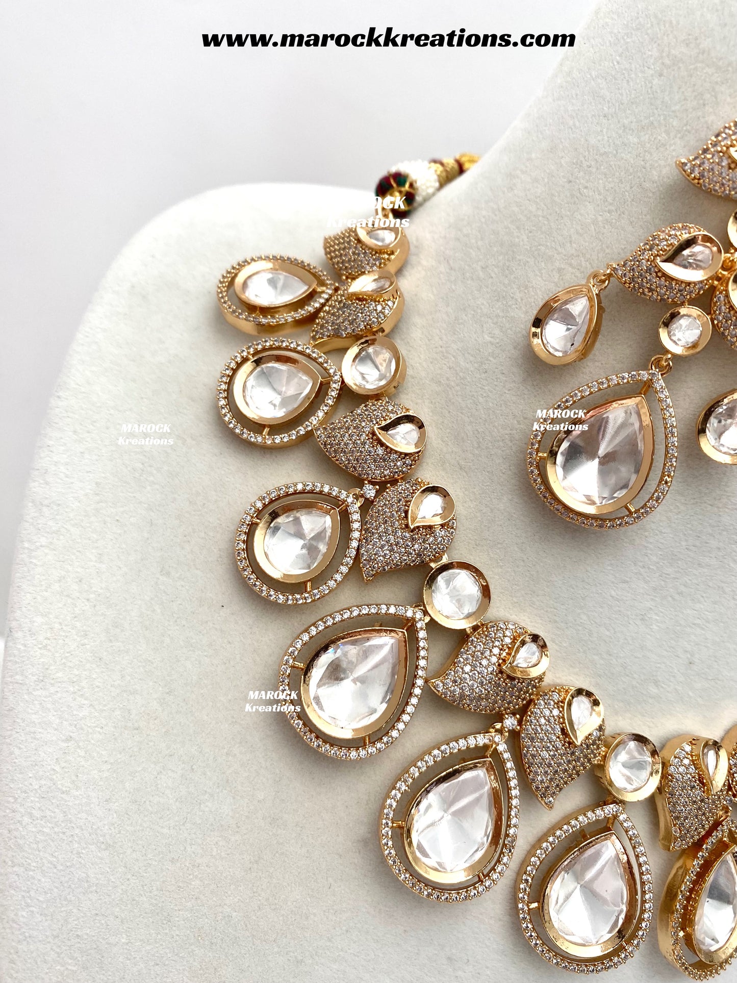 Swapna Premium Quality Tyani inspired Gold plated statement necklace set