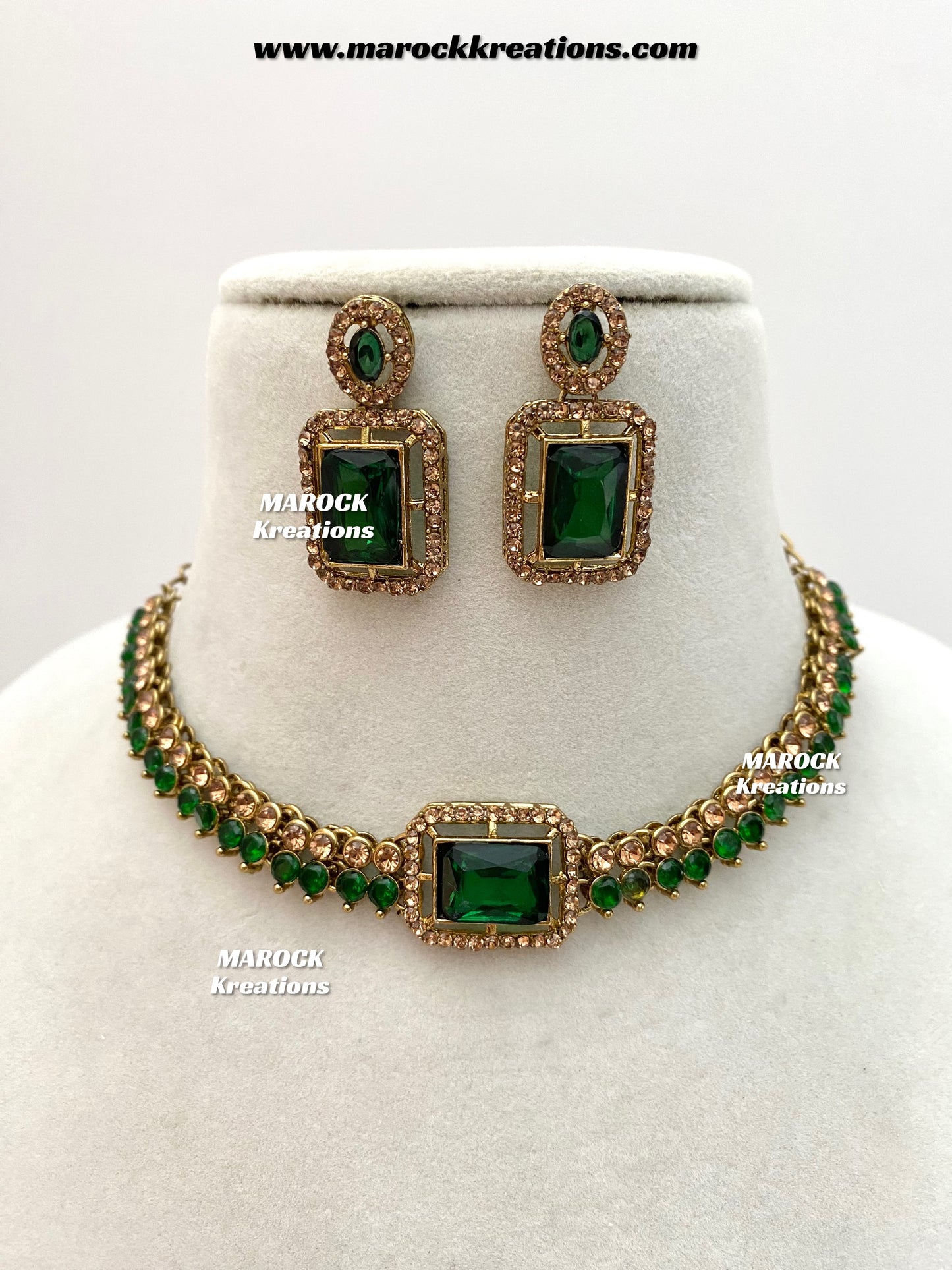 Rabiya Bollywood style Polki Choker/Necklace set