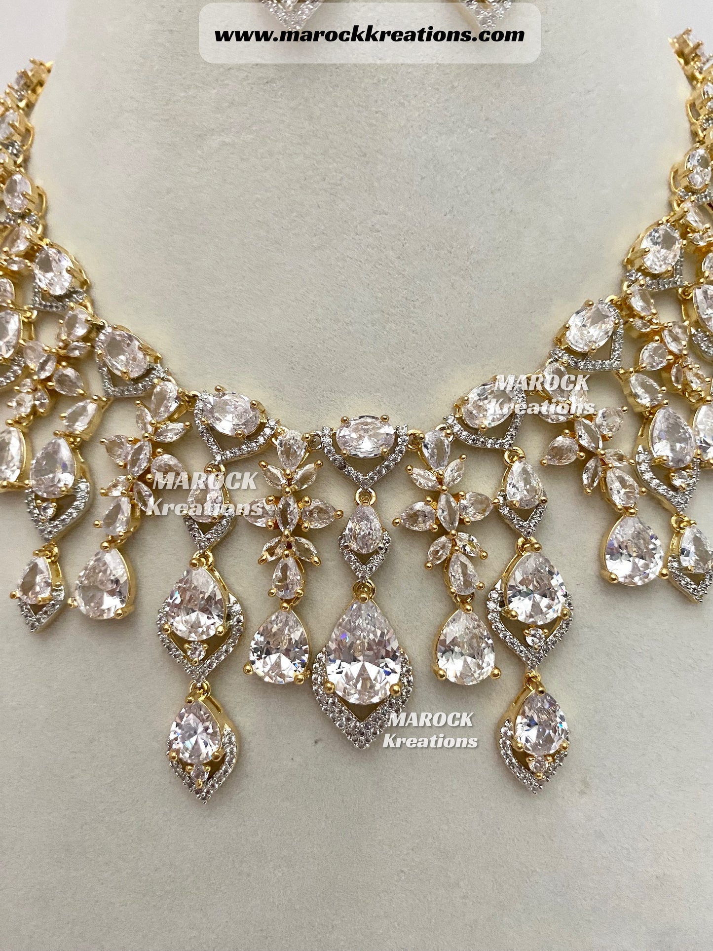 Kerry Golden American Diamond Necklace set