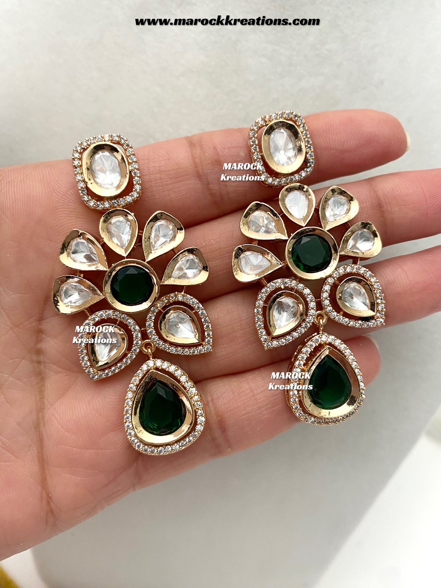 Mahnoor Premium Quality Tyani inspired Gold plated statement necklace set