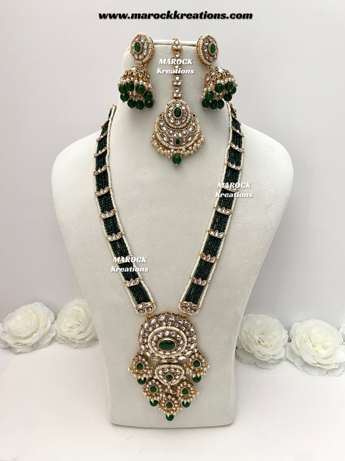 Neela Premium Quality Kundan Statement Rani haar set