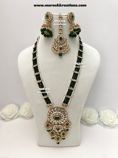 Neela Premium Quality Kundan Statement Rani haar set